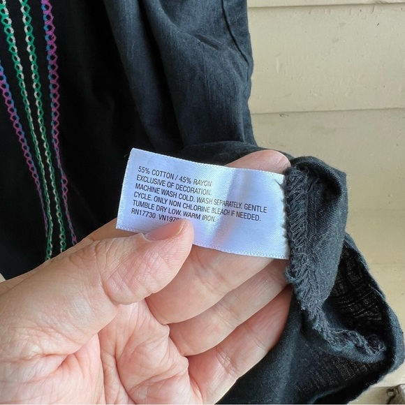 Knox Rose Black Women's Woven Halter Tank Top SZ XXL - Summer Casual - Picture 4 of 5